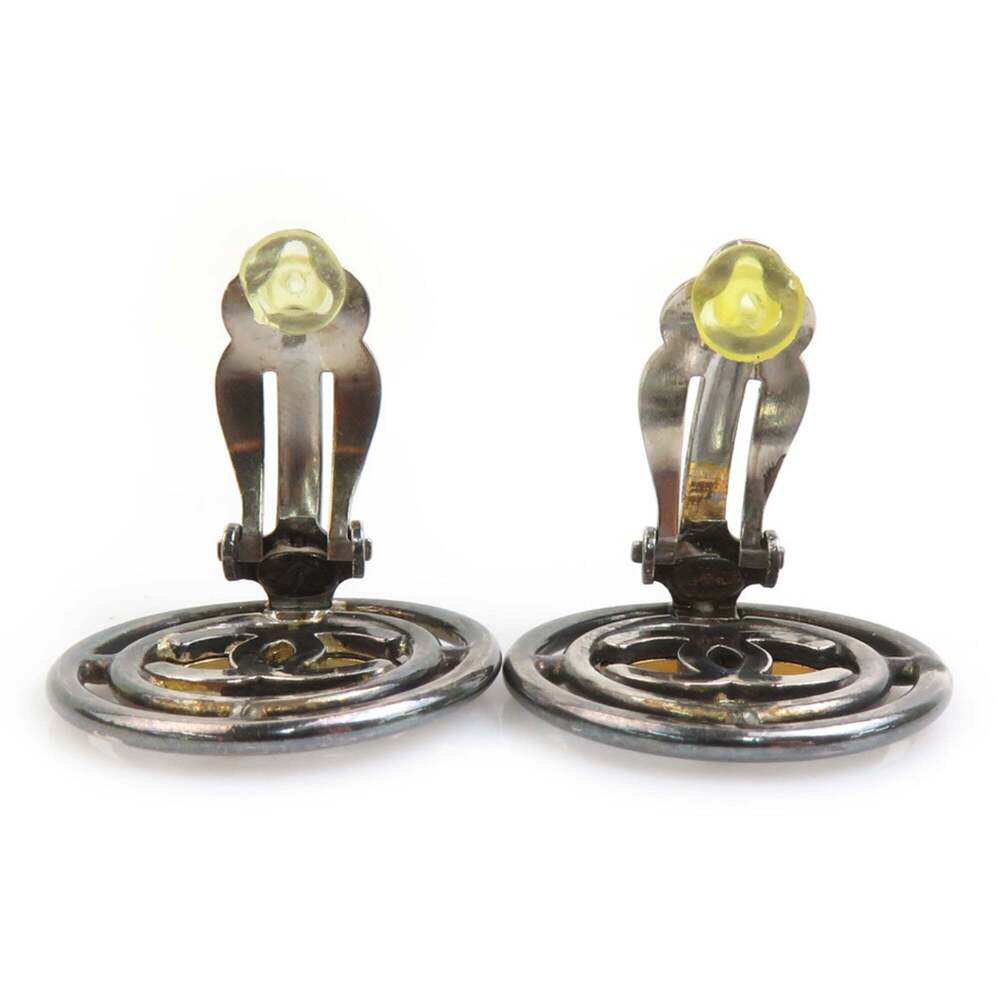 CHANEL Authentic Gold Logo Earrings - Picture 6 of 8
